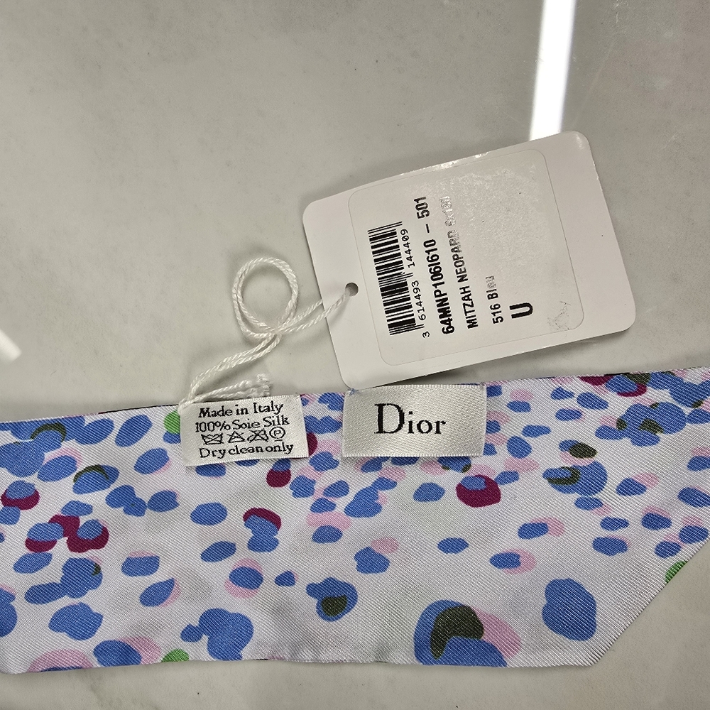 Dior Multicolor Silk Twilly Scarf - Picture 4 of 6